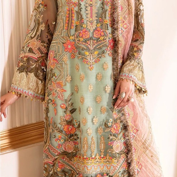 Baroque Dresses & Skirts - 3 PC Elegant Embroidered Long Sleeve Dress